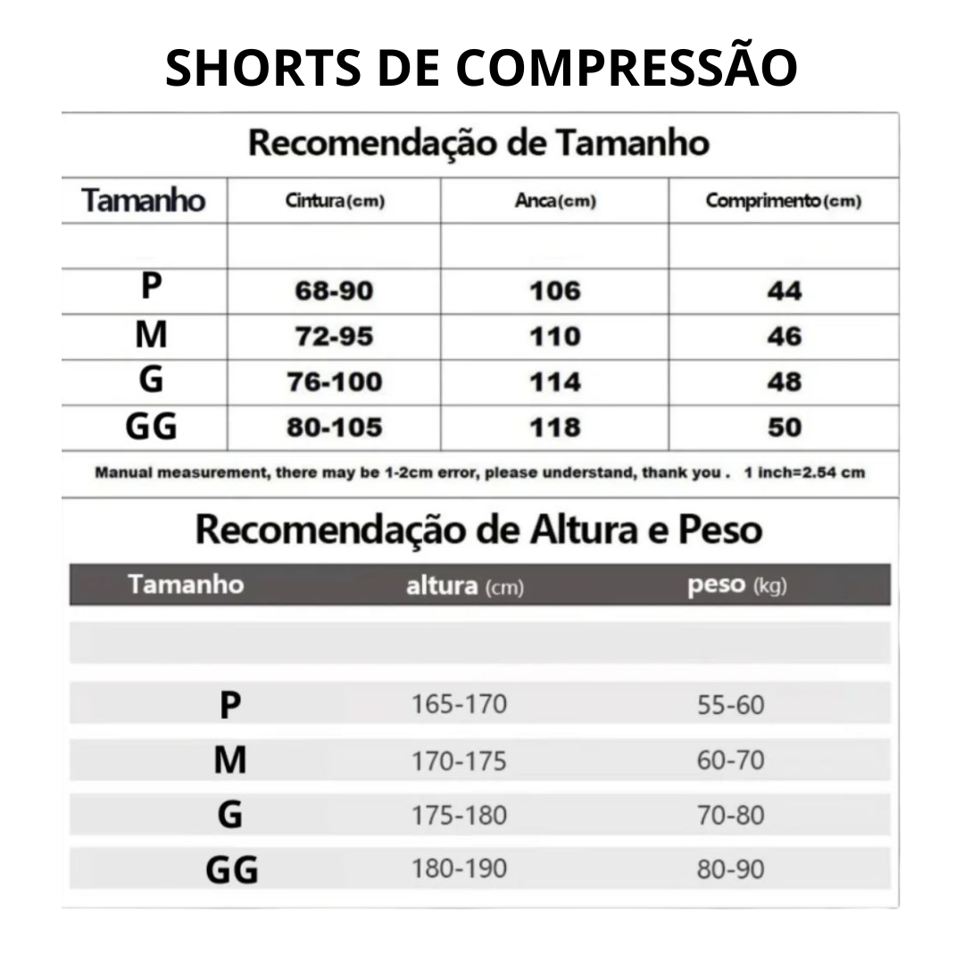 SHORTS PUREFLEX DE COMPRESSÃO 2 EM 1