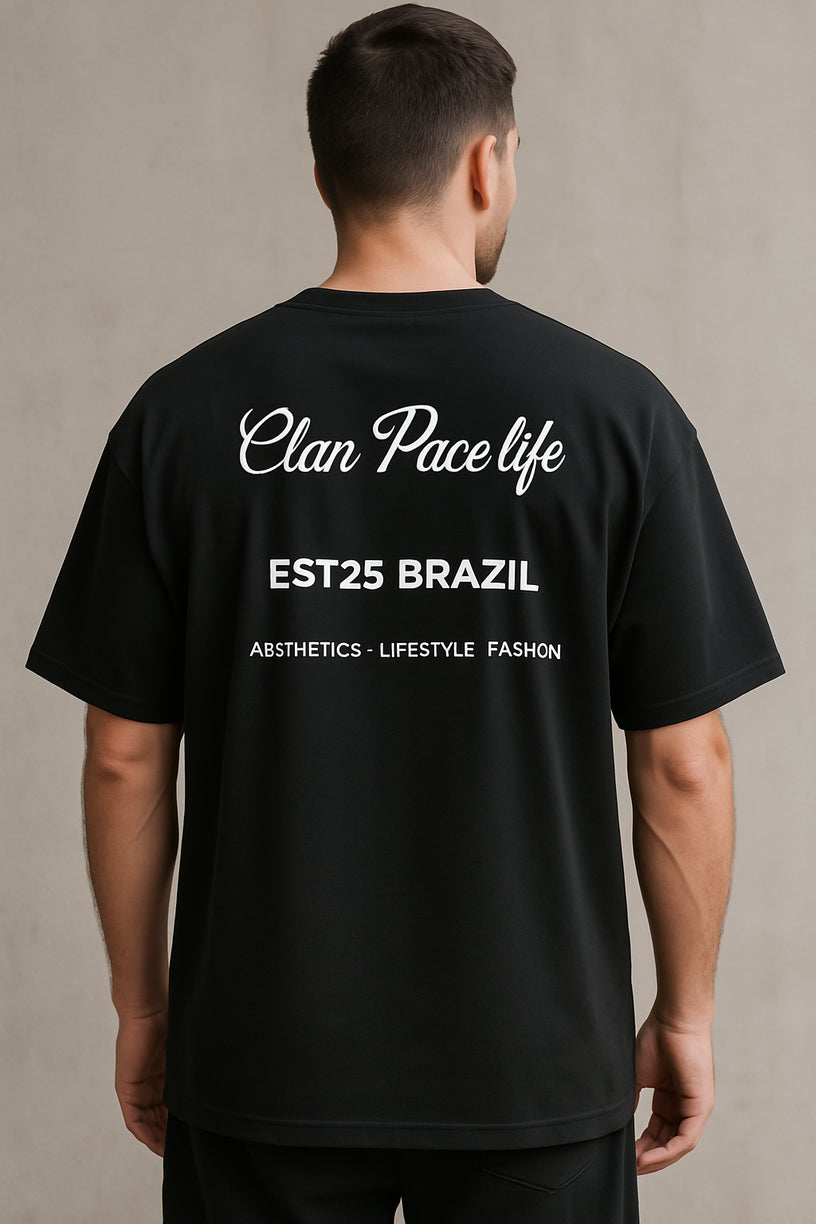 Camiseta Oversized clan pace life Brazil