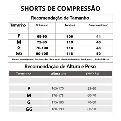 SHORTS PUREFLEX DE COMPRESSÃO 2 EM 1
