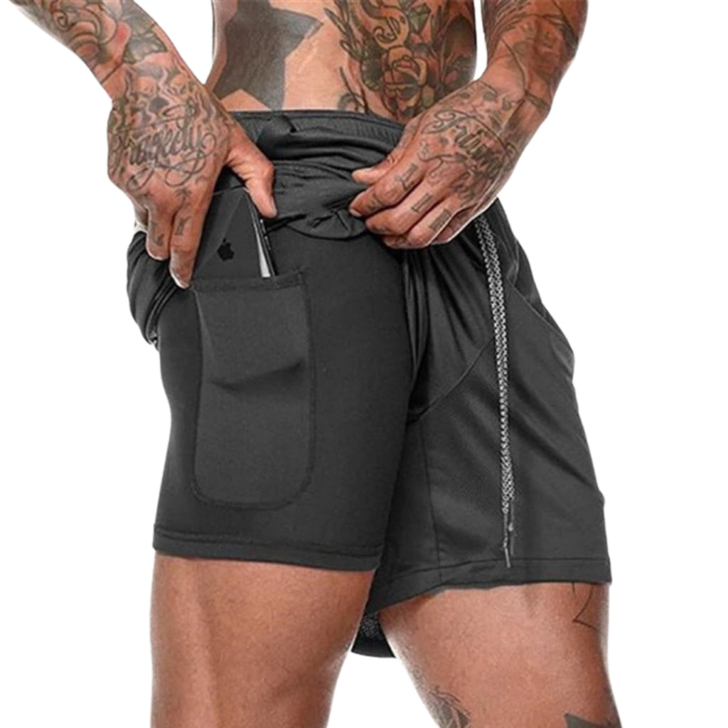 SHORTS PUREFLEX DE COMPRESSÃO 2 EM 1