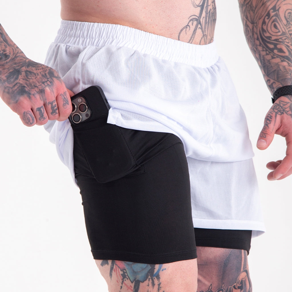 KIT 3 SHORTS DRY-FIT DE COMPRESSÃO 2 EM 1 [PAGUE 2 LEVE 3]