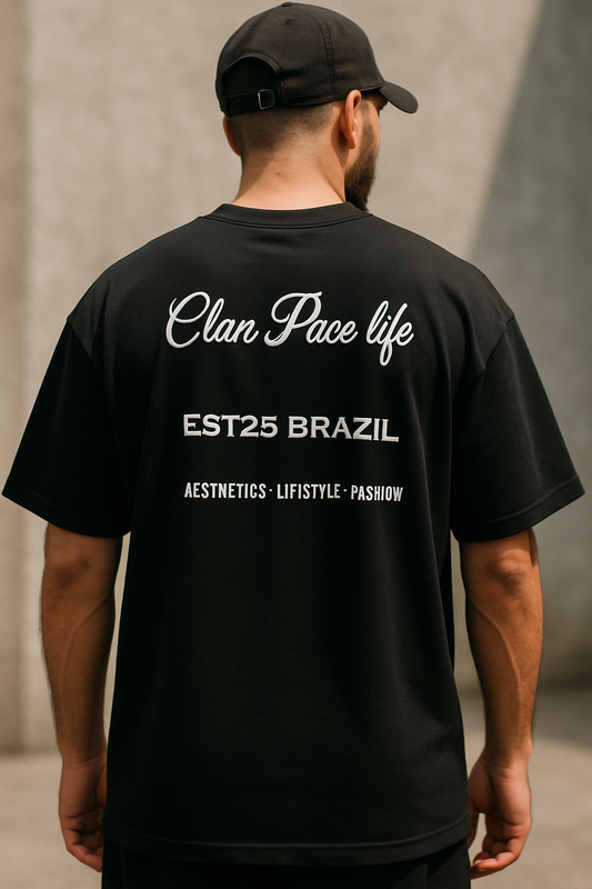 Camiseta Oversized  clan pace life Brazil
