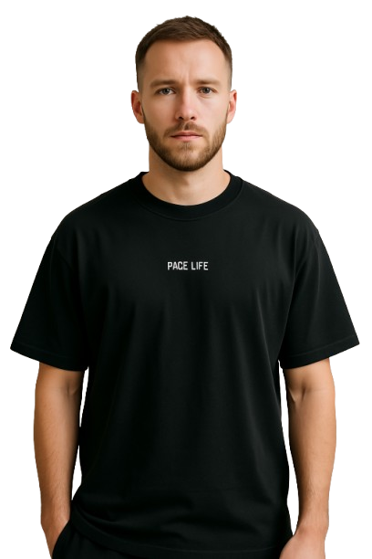 Camiseta Oversized  pace life black