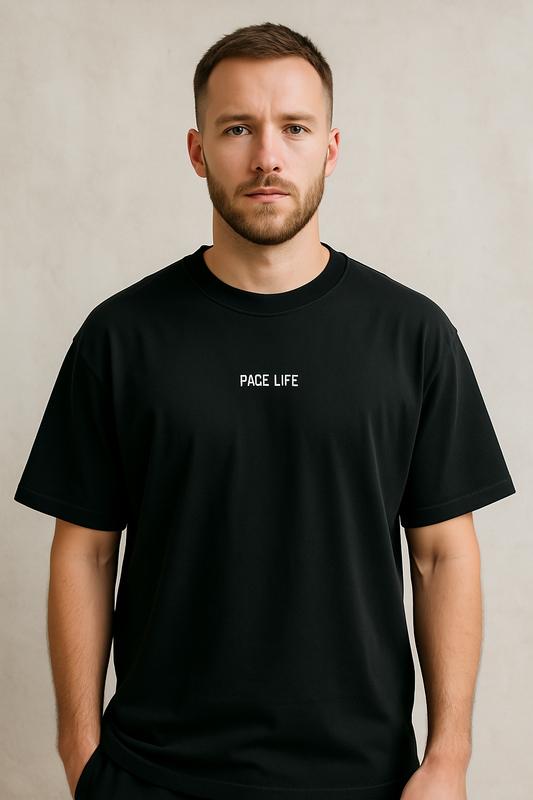 Camiseta Oversized  pace life black